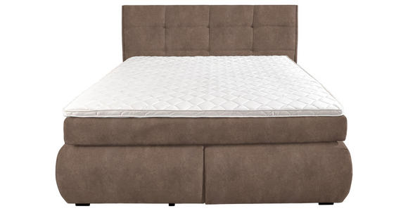 BOXSPRINGBETT 160/200 cm  in Braun  - Wengefarben/Braun, KONVENTIONELL, Holz/Textil (160/200cm) - Xora