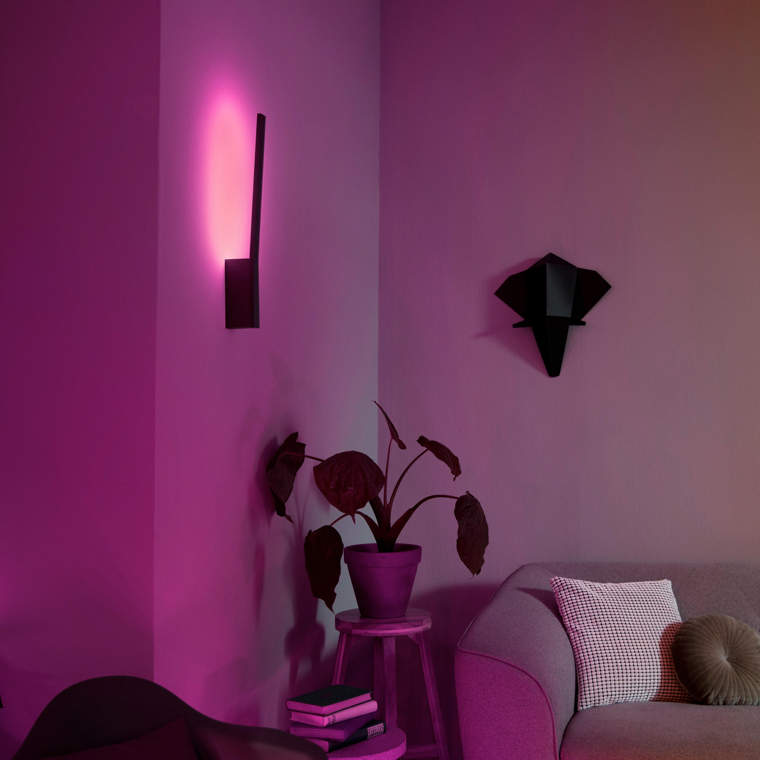 LED-WANDLEUCHTE Liane 23,7/19,2/62,3 cm   - Schwarz, Design, Metall (23,7/19,2/62,3cm) - Philips HUE