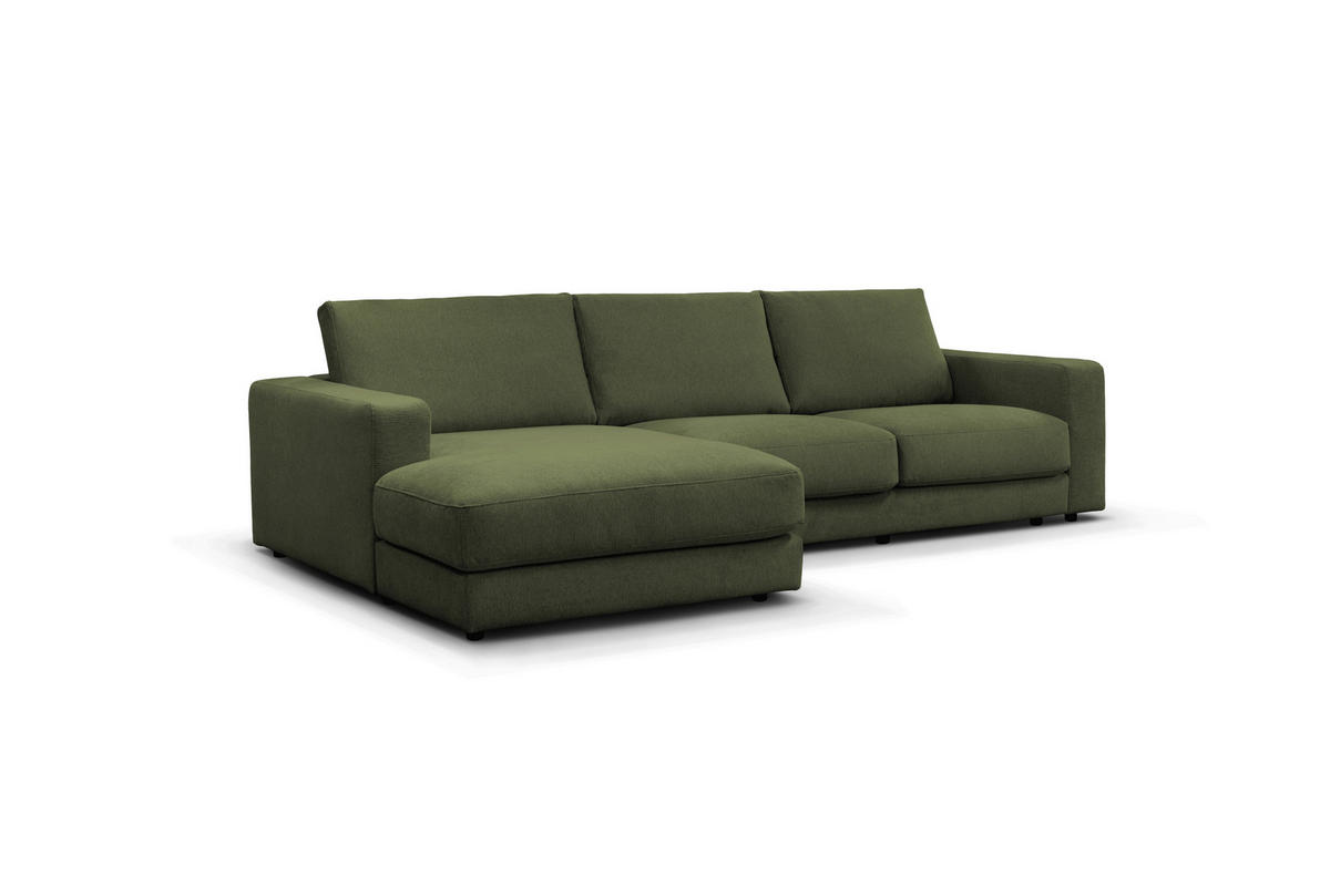 ECKSOFA VIGO Grün  - Schwarz/Grün, Design, Textil (172cm) - MID.YOU