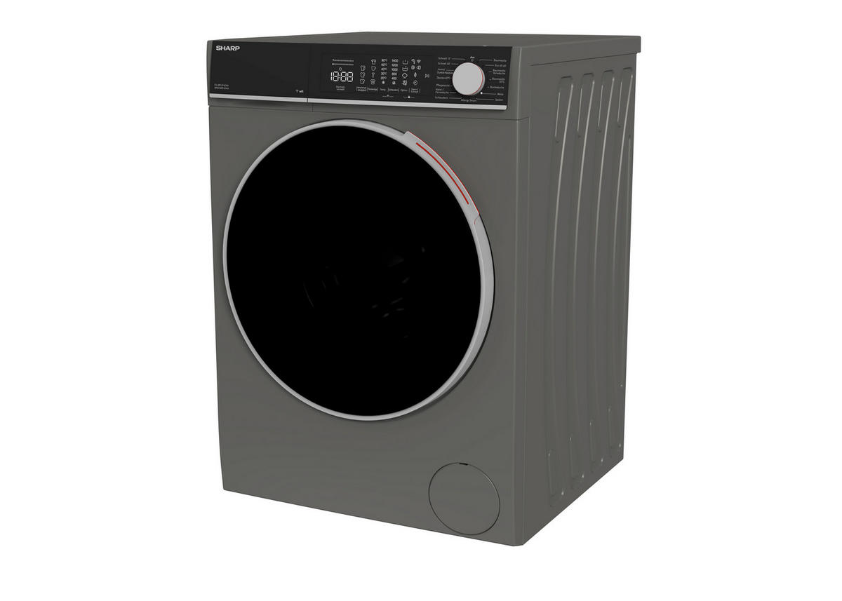 WASCHMASCHINE ES-MFL814CAA-DE  - Dunkelgrau, Basics, Glas/Kunststoff (59.7/84.5/55,7cm) - Sharp