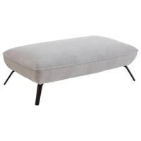 HOCKER Cord Hellgrau  - Hellgrau/Schwarz, Design, Textil/Metall (142/43/80cm) - Moderano