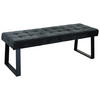SITZBANK 140/49/48 cm Webstoff Dunkelgrau  - Dunkelgrau/Schwarz, MODERN, Textil/Metall (140/49/48cm) - MID.YOU