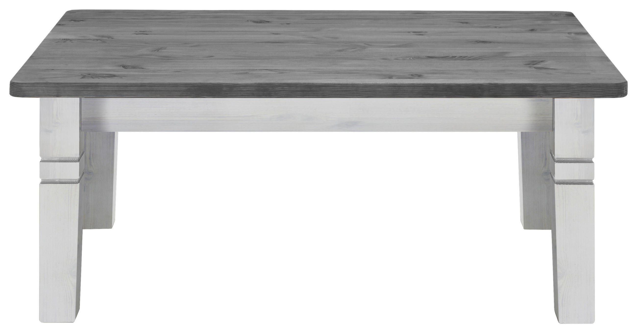 COUCHTISCH Kiefer massiv 120/78/46 cm rechteckig Grau, Weiß  - Weiß/Grau, ROMANTIK / LANDHAUS, Holz (120/78/46cm) - Boxxx