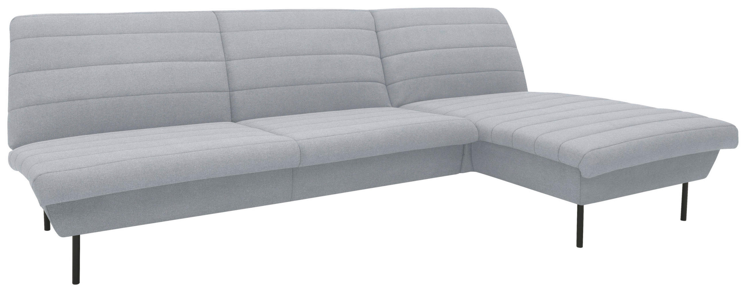 ECKSOFA Blau Webstoff  - Blau/Schwarz, Design, Textil/Metall (274/92/168cm) - LOOKS by W.Joop