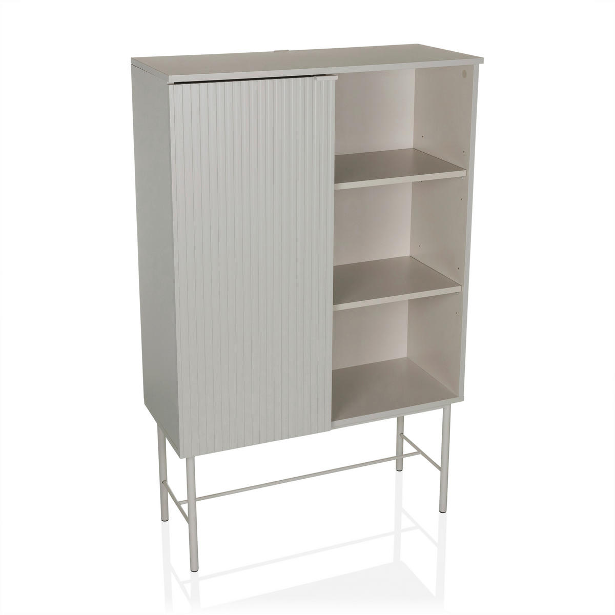 REGAL  82/130/35 cm Grau  - Grau, MODERN, Holzwerkstoff/Metall (82/130/35cm) - MID.YOU