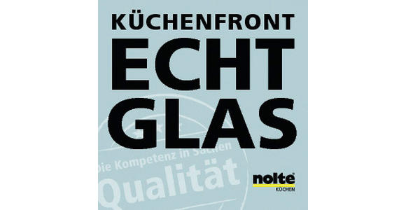 EINBAUKÜCHE   - Eichefarben/Weiß, Design, Glas/Holzwerkstoff - Dieter Knoll