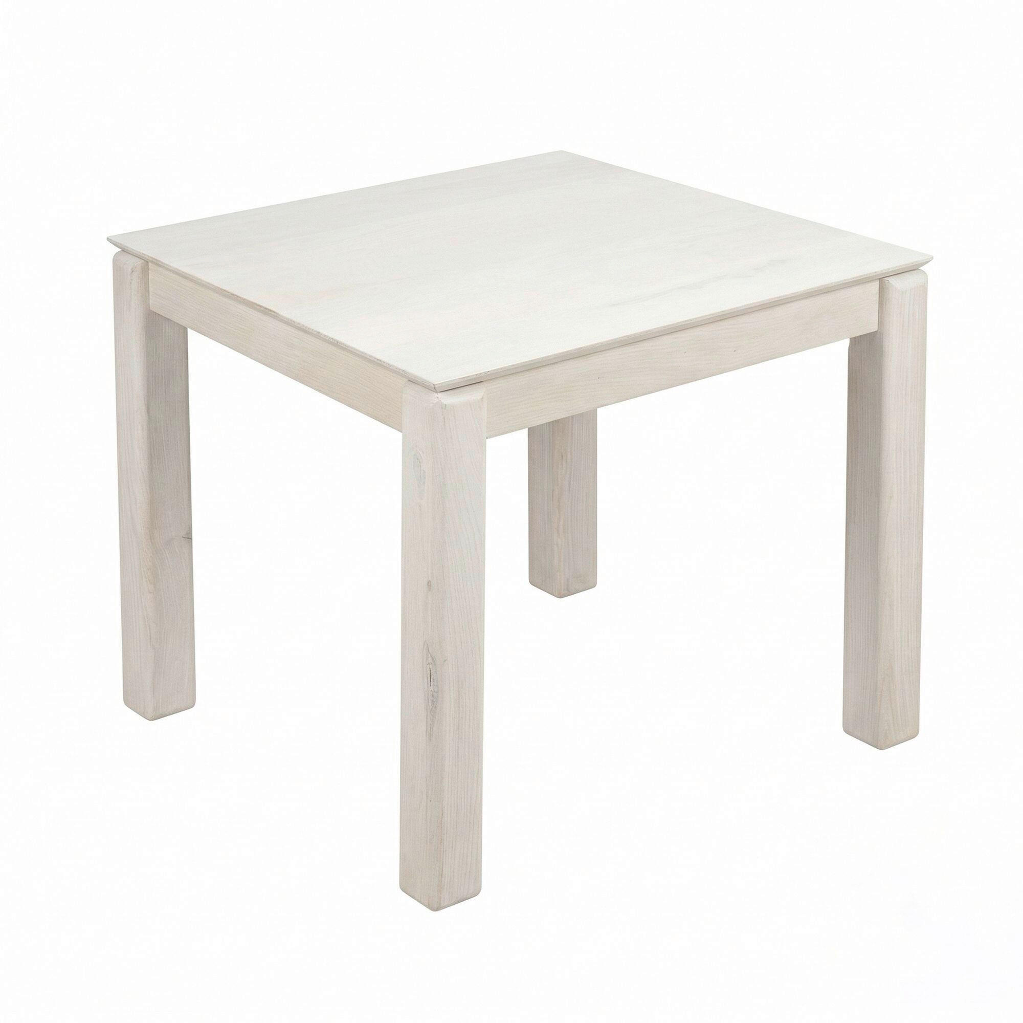 Masă din lemn, 80/75/80 cm,   - alb, Design, lemn (80/75/80cm) - Livetastic