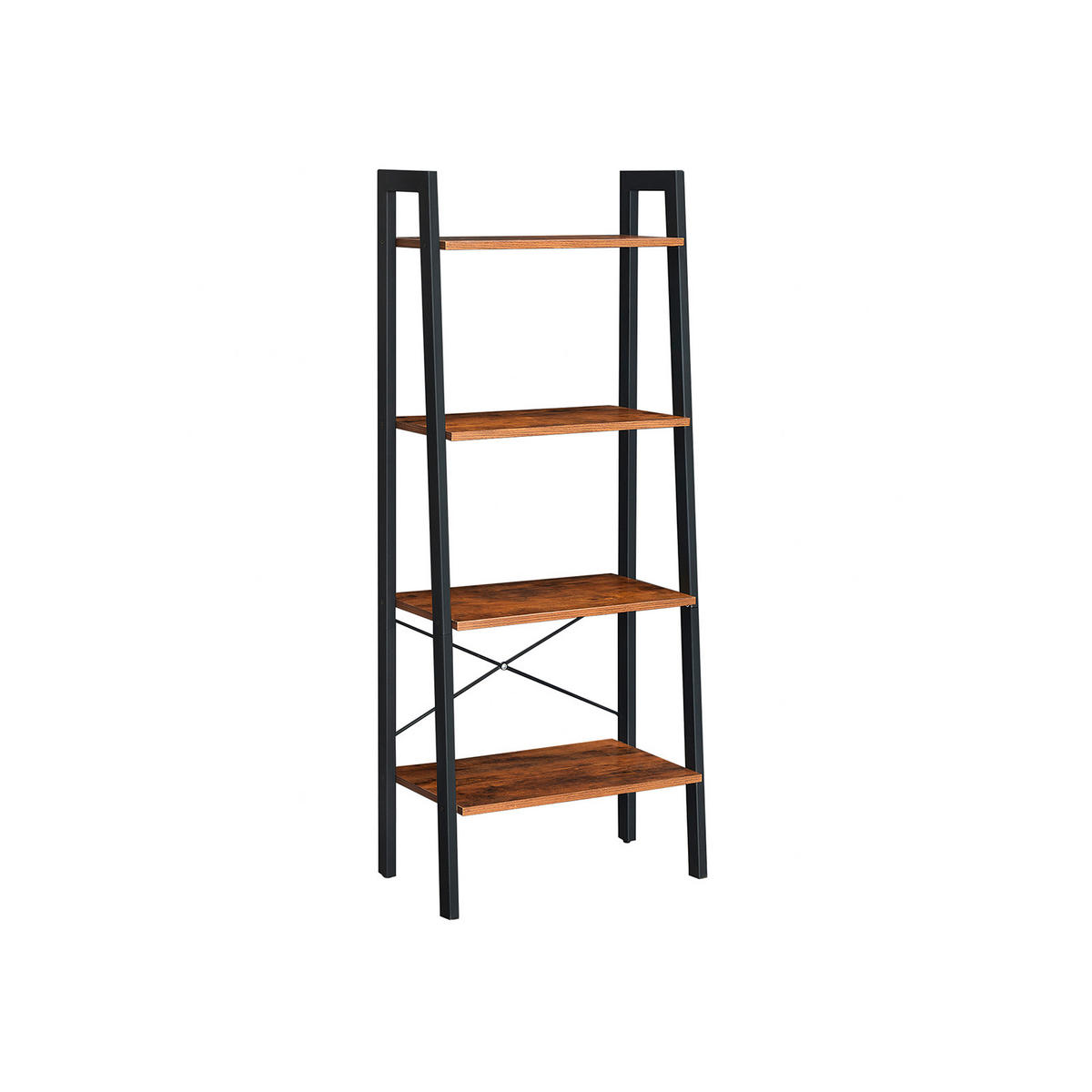 REGÁL, hnedá, čierna, 56/137,5/34 cm - hnedá/čierna, Basics, kompozitné drevo (56/137,5/34cm) - Boxxx