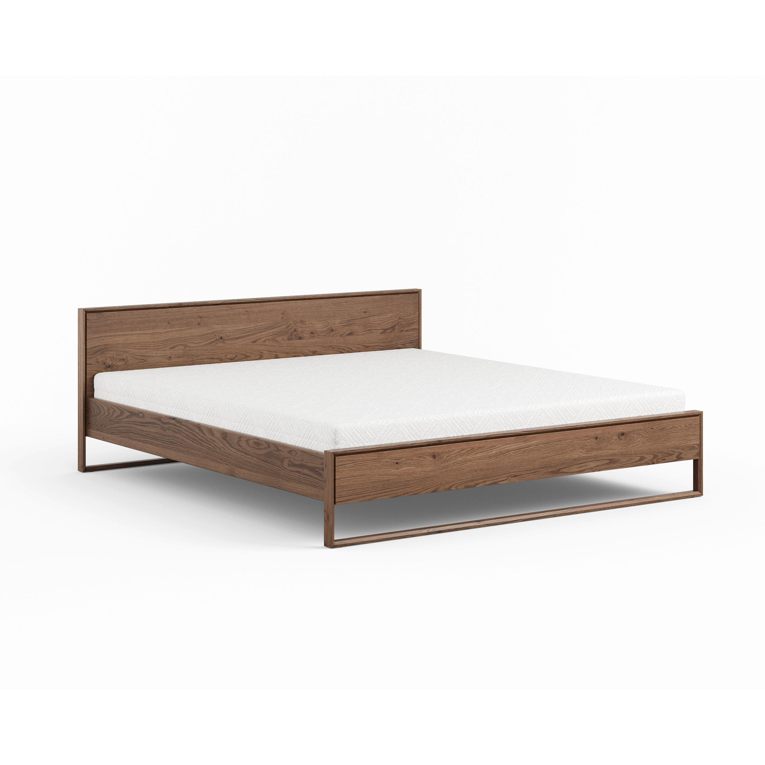 BETT 140/200 cm  in Eiche dunkel  - Eiche dunkel, MODERN, Holz (140/200cm) - Linea Natura
