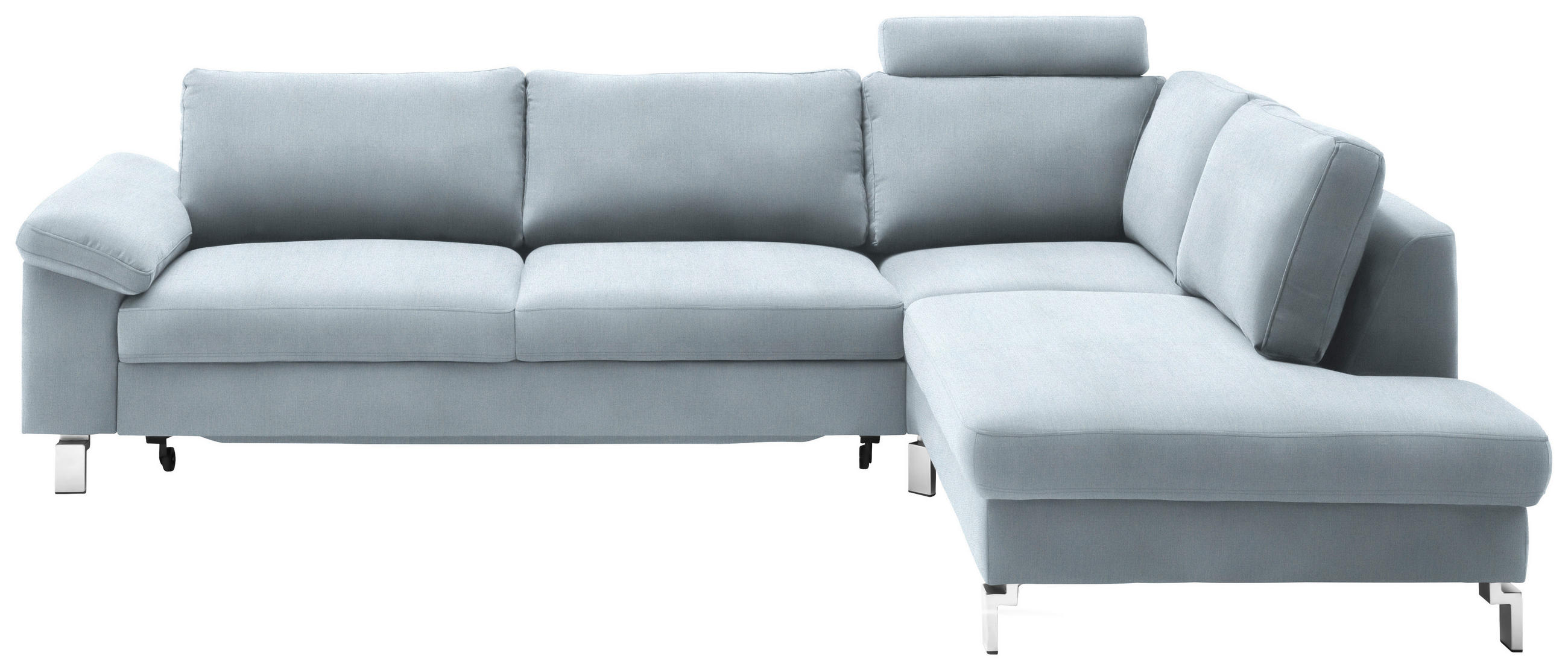 SAROKKANAPÉ textil világoskék  - króm/világoskék, Design, textil/fém (281/200cm) - Pure Home Lifestyle