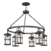 KRONLEUCHTER 94.9/92.7 cm    - Zinkfarben/Grau, Konventionell, Glas/Metall (94.9/92.7cm) - Elstead Lighting