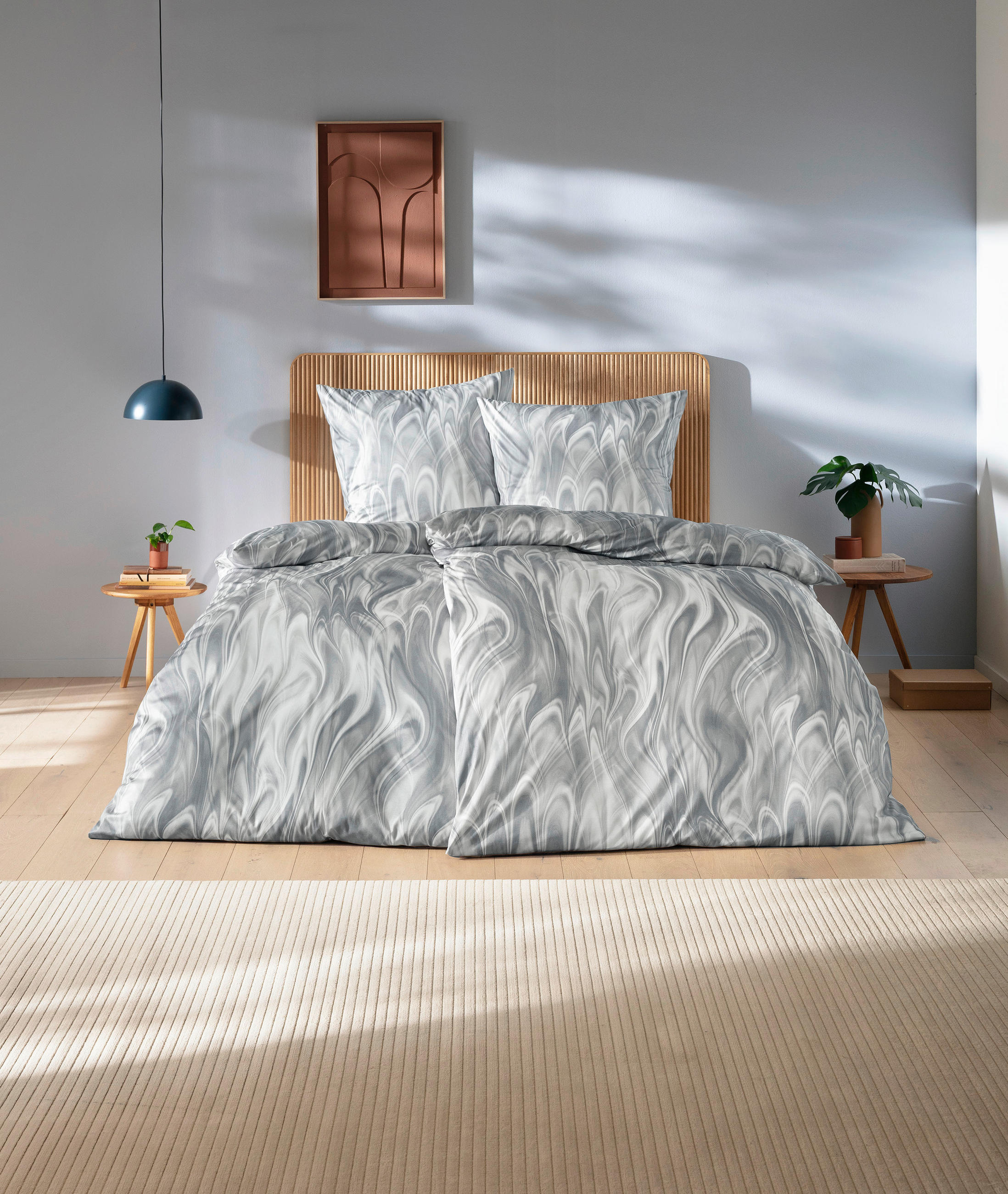 BETTWÄSCHE Atelier Interlock-Jersey 135/200 cm  - Grau, Design, Textil (135/200cm) - Estella