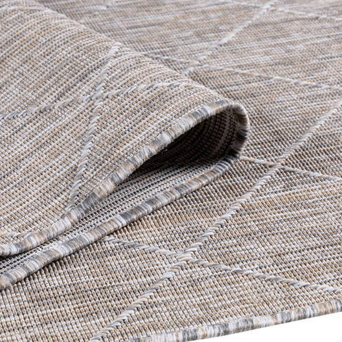 OUTDOORTEPPICH 120/170 cm Zagora Grau, Beige  - Beige/Grau, Basics, Textil (120/170cm) - Novel