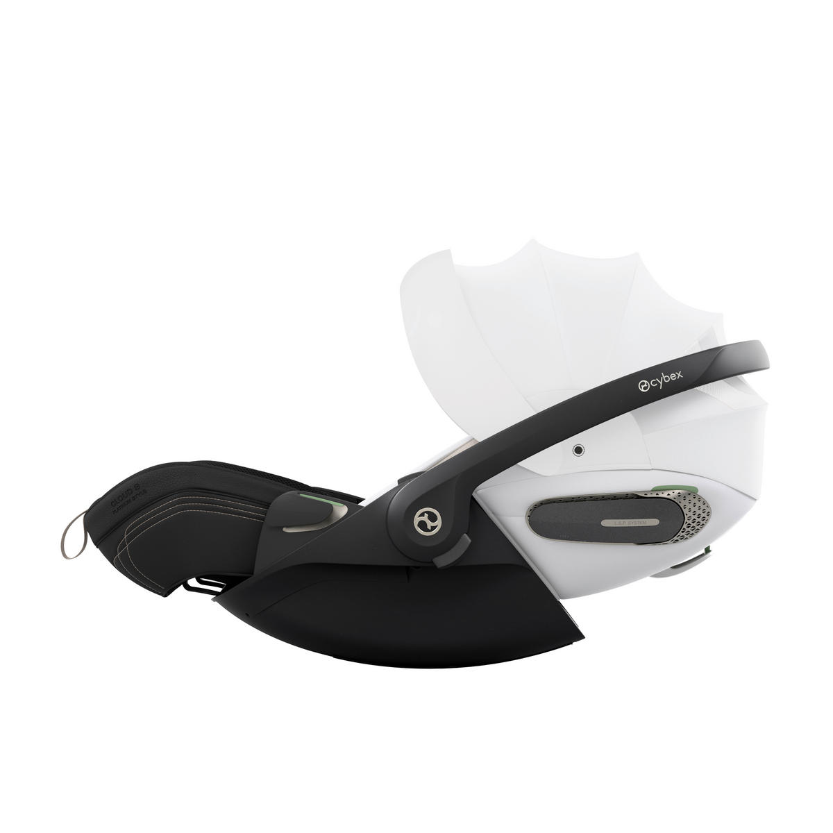 BABYSCHALE  Cloud S Style Off White  - Weiß, Basics, Kunststoff/Textil (72/44/37,5cm) - cybex PLATINUM