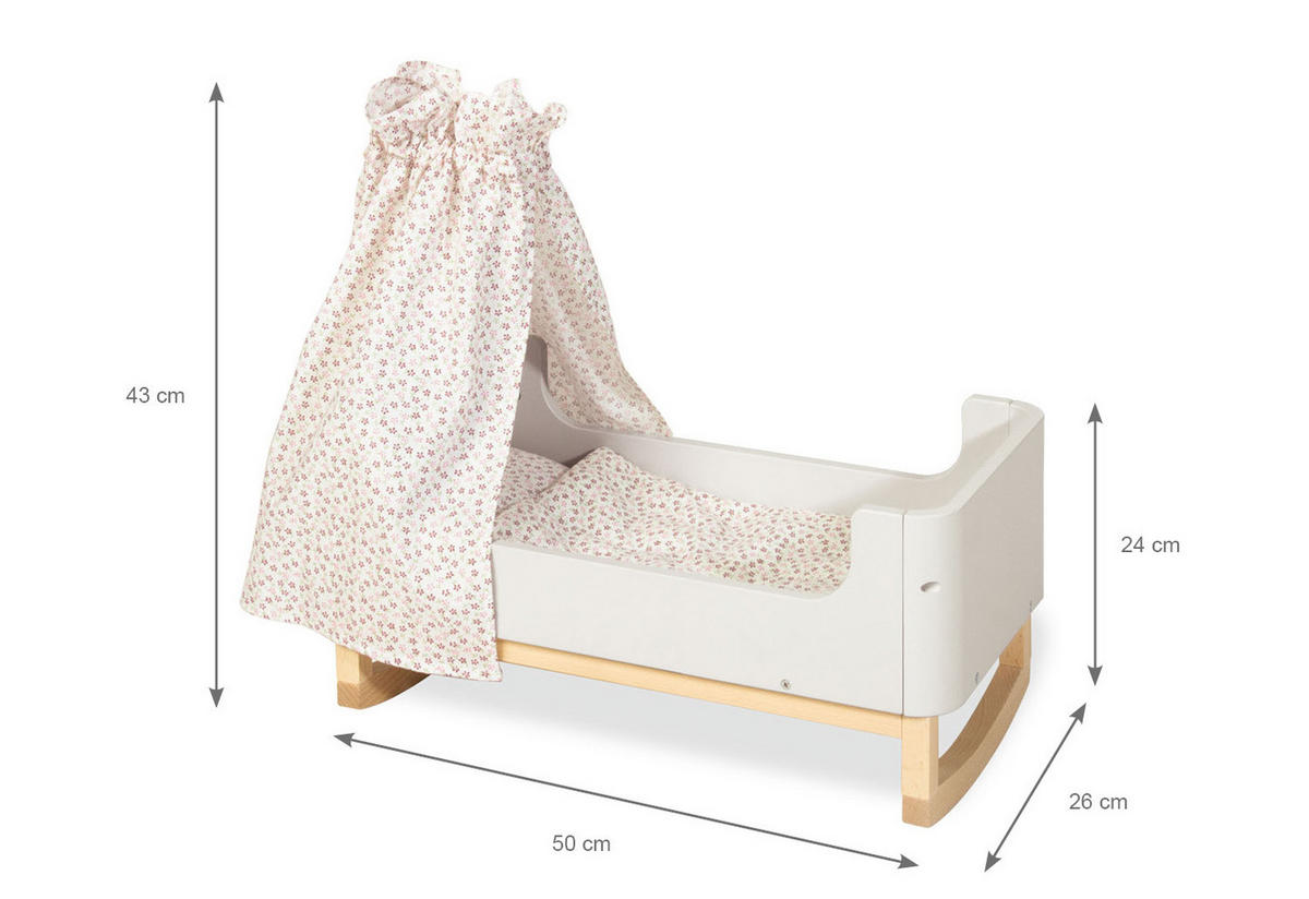 PUPPENWIEGE - Beige/Naturfarben, Basics, Holz (50/26/24cm) - Pinolino