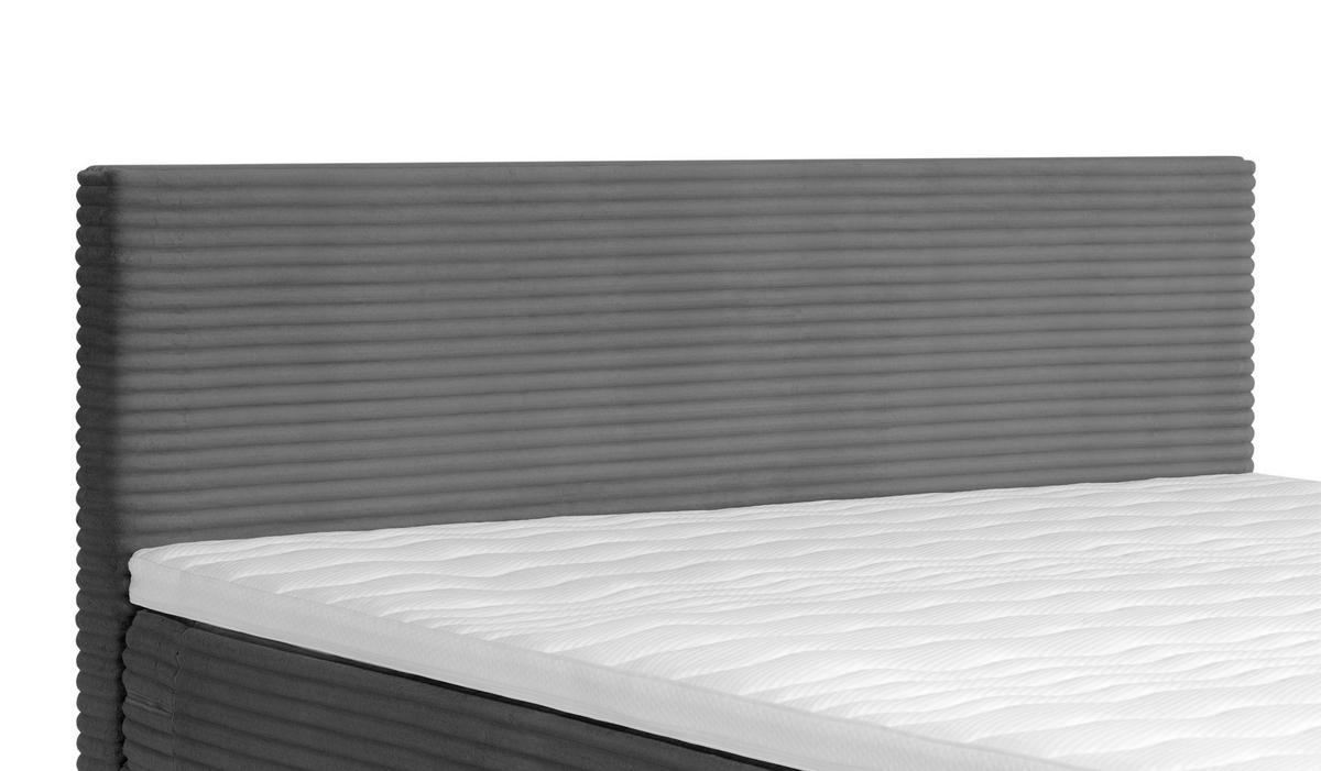 Boxbett Cordoba 140/200 cm  in Dunkelgrau  - Dunkelgrau/Schwarz, Basics, Holz/Kunststoff (140/200cm) - Livetastic