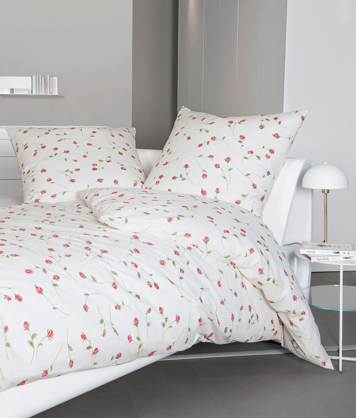 BETTWÄSCHE Seersucker 200/200 cm  - Hellrot, Basics, Textil (200/200cm) - Janine