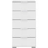 KOMMODE 49/102/41 cm  in Weiss  - Weiss/Alufarben, Design, Holzwerkstoff/Kunststoff (49/102/41cm) - Livetastic
