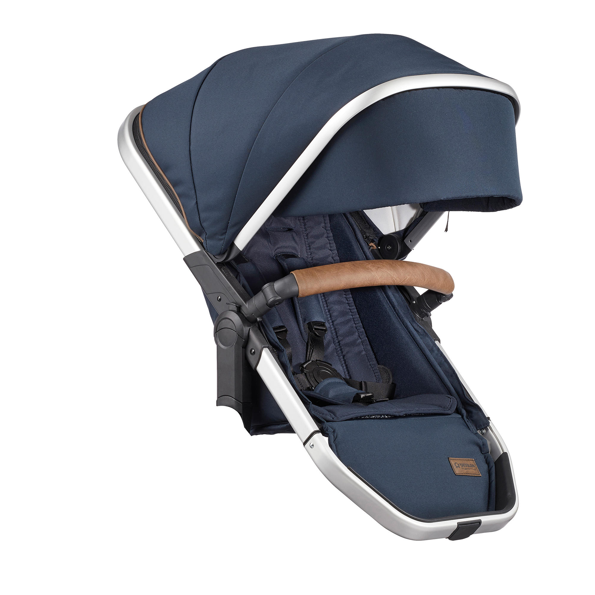KINDERWAGENSET FX4 Life  - Silberfarben/Braun, Basics, Textil/Metall (57/129/100cm) - Gesslein