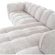 ECKSOFA in Chenille Creme  272/172 cm  - Creme/Schwarz, KONVENTIONELL, Kunststoff/Textil (272/172cm) - Carryhome