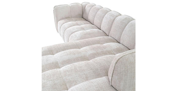 ECKSOFA in Chenille Creme  272/172 cm  - Creme/Schwarz, KONVENTIONELL, Kunststoff/Textil (272/172cm) - Carryhome