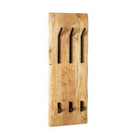 WANDGARDEROBE  in Akazie massiv Schwarz, Akaziefarben  - Schwarz/Akaziefarben, KONVENTIONELL, Holz/Metall (36/100/12cm)