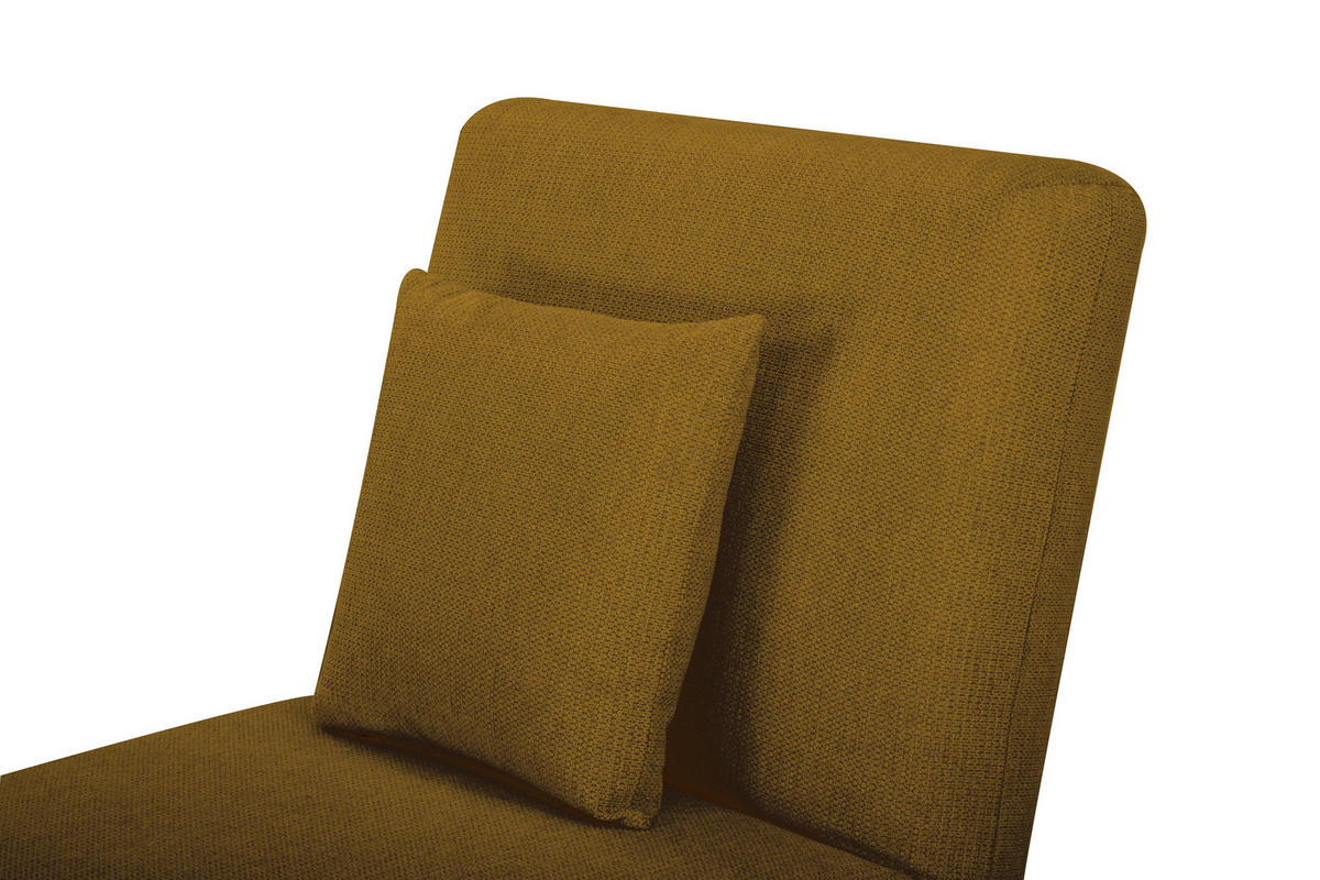 SCHLAFSESSEL in Samt Senfgelb  - Senfgelb/Schwarz, Design, Holz/Kunststoff (70/95/97cm) - Livetastic