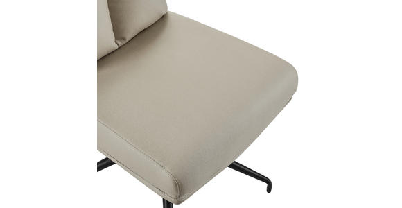 STUHL - Taupe/Schwarz, Design, Textil/Metall (51,5/89,5/65cm) - Novel
