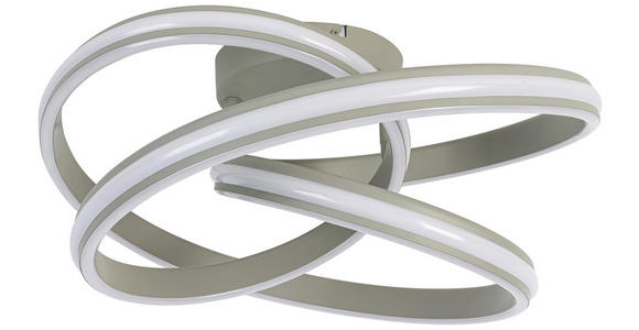 DECKENLEUCHTE 48/52/23 cm  - Sandfarben/Weiß, Trend, Kunststoff/Metall (48/52/23cm) - Novel