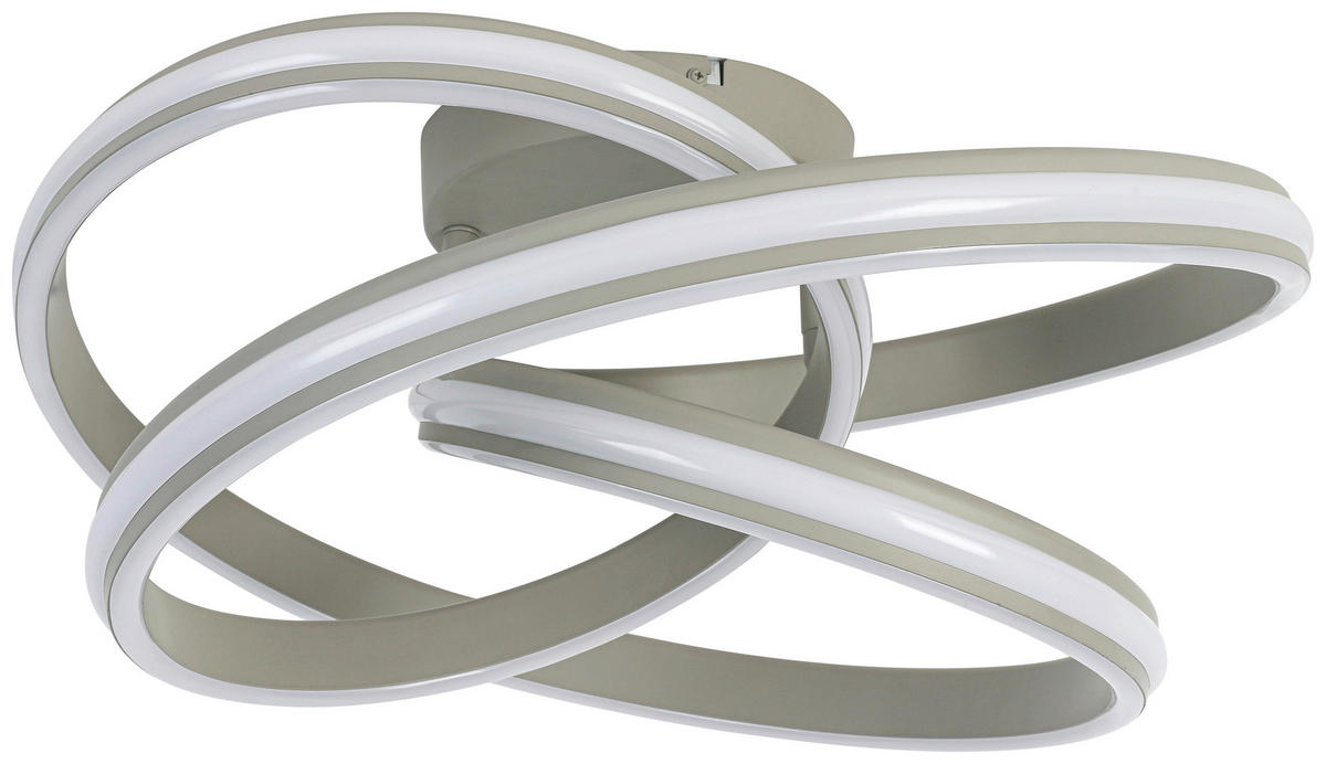 DECKENLEUCHTE 48/52/23 cm   - Sandfarben/Weiß, Trend, Kunststoff/Metall (48/52/23cm) - Novel