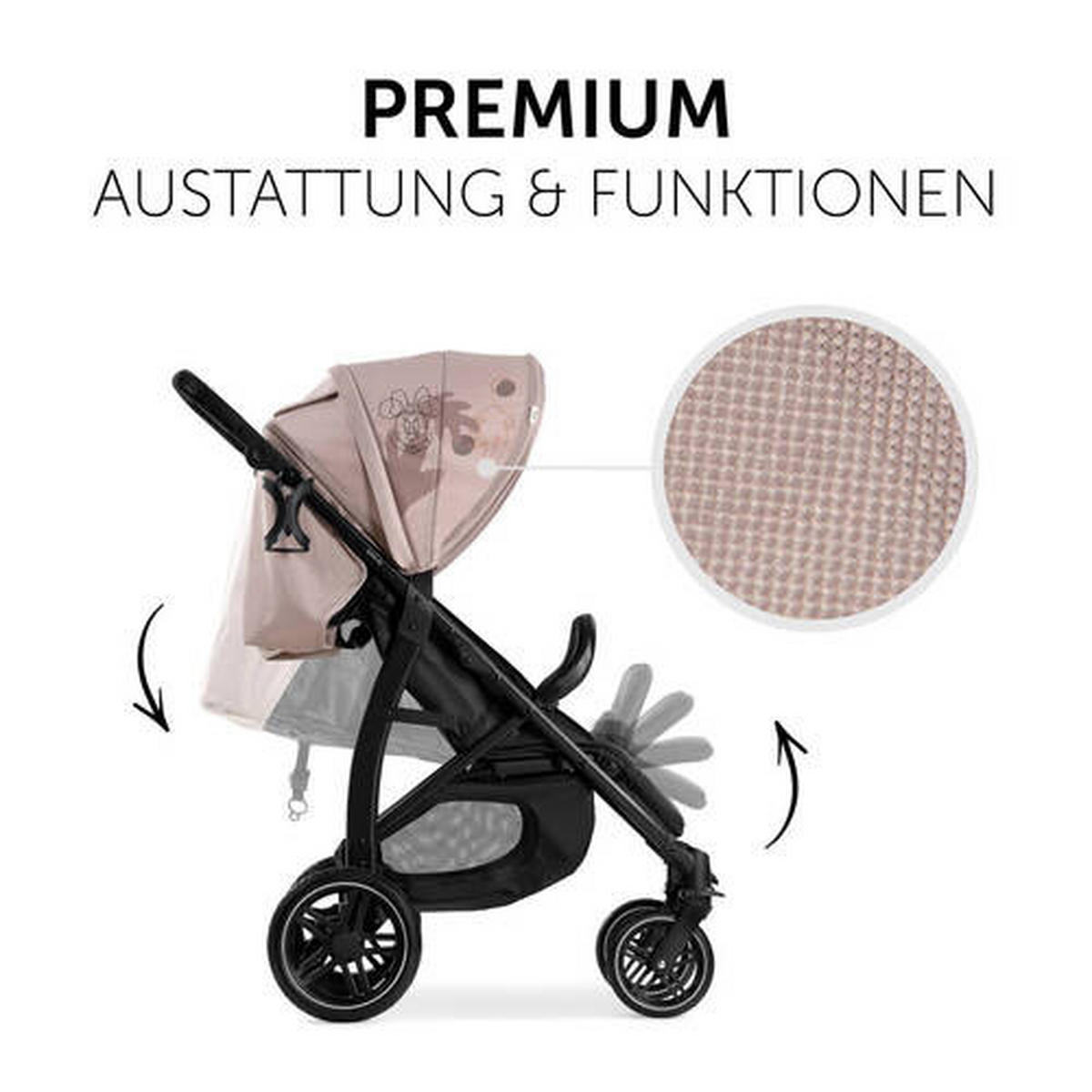 BUGGY MINNIE MOUSE  - Hellrosa/Schwarz, Basics (92cm) - Hauck