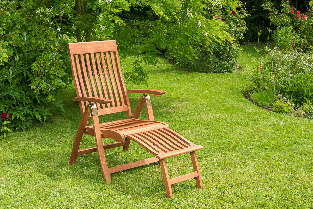 GARTENKLAPPSESSEL in Holz Naturfarben  - Naturfarben, ROMANTIK / LANDHAUS, Holz (62/110/114cm) - Gardenson