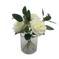 ROSE Rose  - Weiß/Grün, Basics, Glas/Kunststoff (24cm)