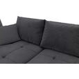 ECKSOFA Graphitfarben Cord  - Schwarz/Graphitfarben, KONVENTIONELL, Holz/Textil (202/298cm) - Carryhome