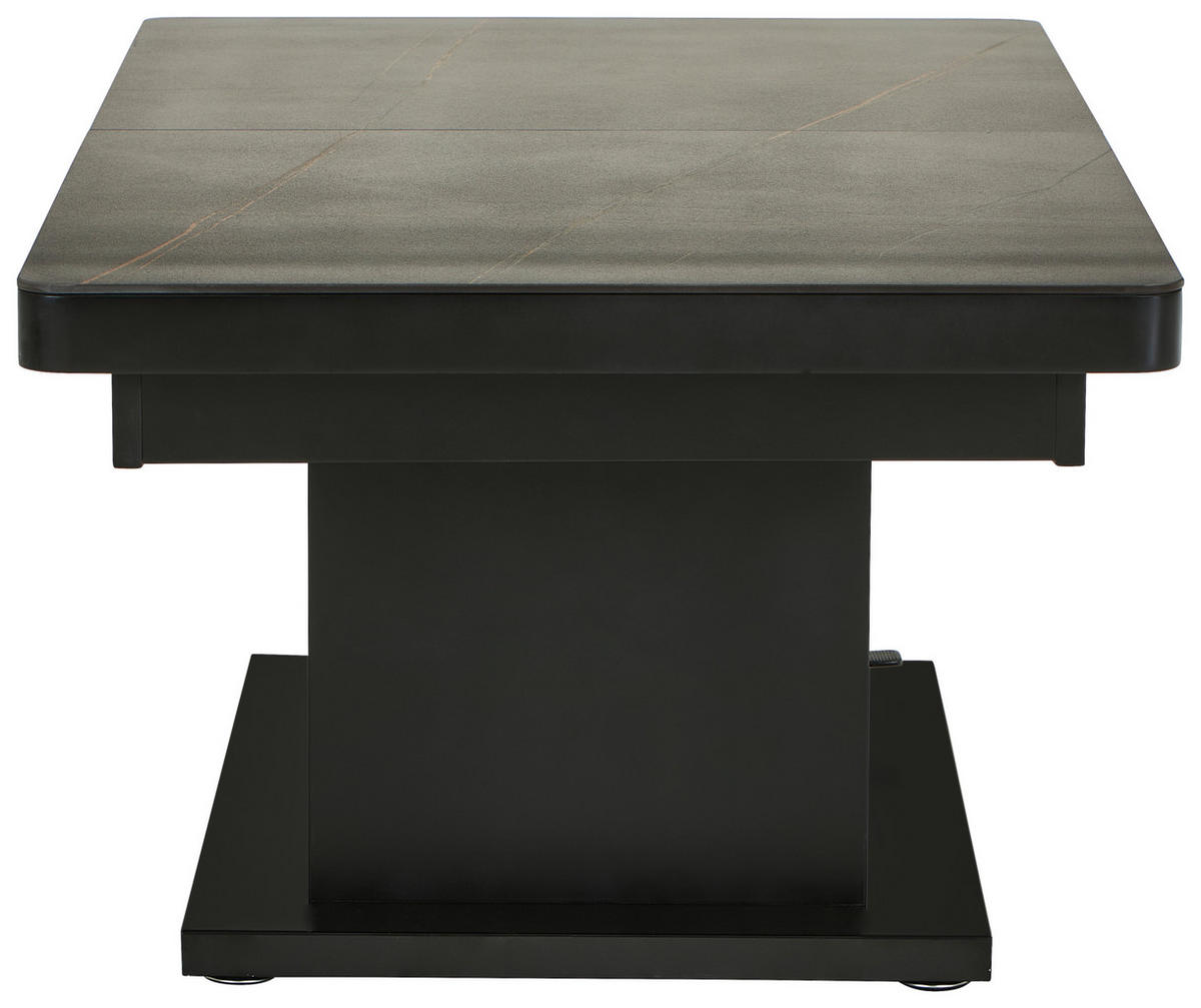SOFFBORD i metall, keramik 125-150/49,5-79/70 cm  - svart, Design, metall/keramik (125-150/49,5-79/70cm) - Livetastic