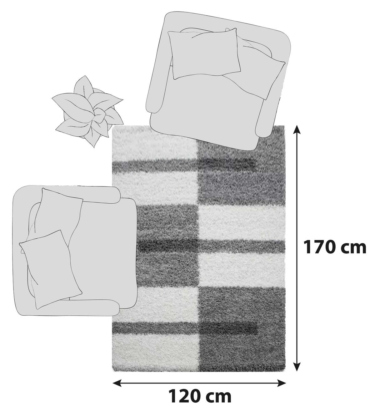 RYAMATTA 120/170 cm Gala 2505  - ljusgrå, Design, textil (120/170cm) - Novel