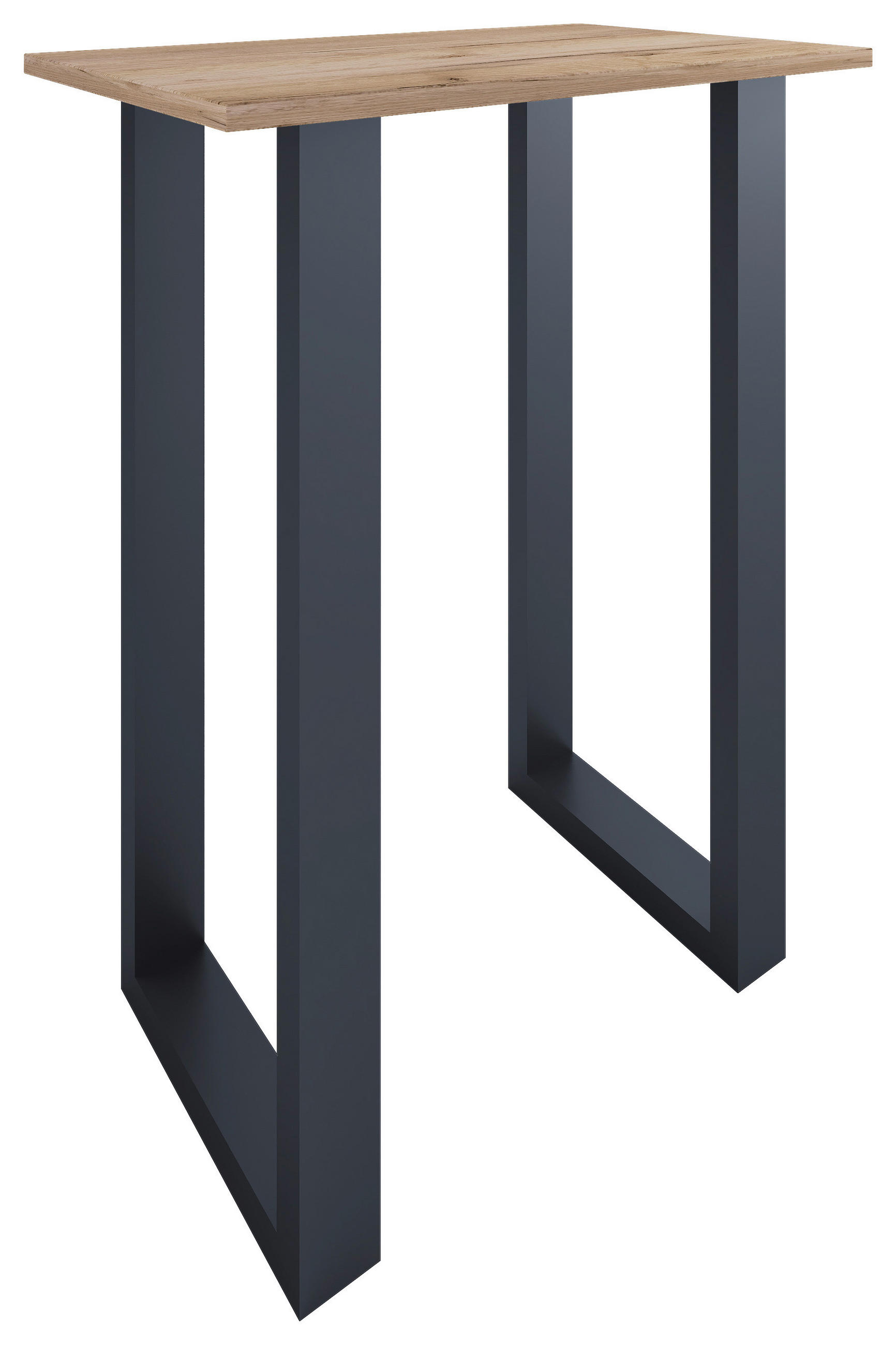 BARTISCH in Metall, Holzwerkstoff 80/102/50 cm   - Honigeiche/Schwarz, KONVENTIONELL, Holzwerkstoff/Metall (80/102/50cm)