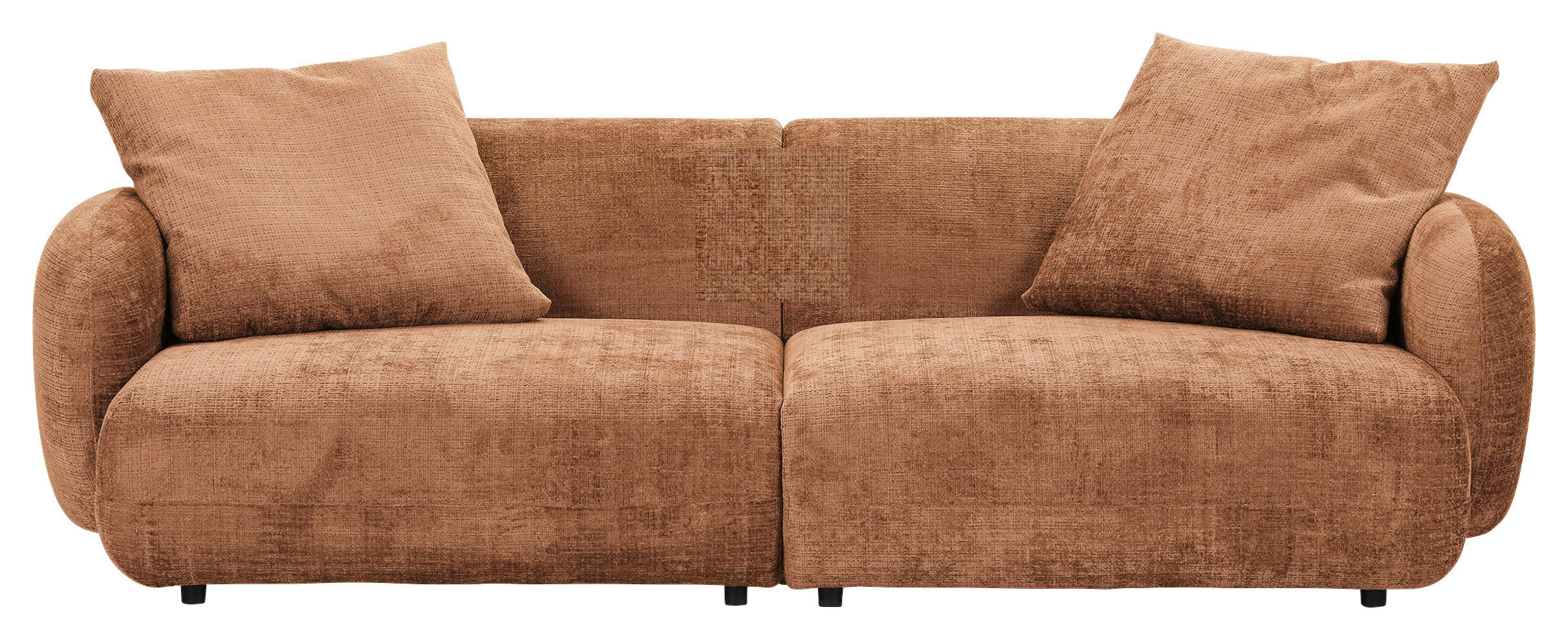 BIGSOFA Chenille Rostfarben  - Rostfarben/Schwarz, Modern, Kunststoff/Textil (270/112/125cm) - Carryhome