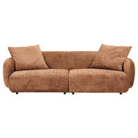 BIGSOFA Chenille Rostfarben  - Rostfarben/Schwarz, Modern, Kunststoff/Textil (270/112/125cm) - Carryhome