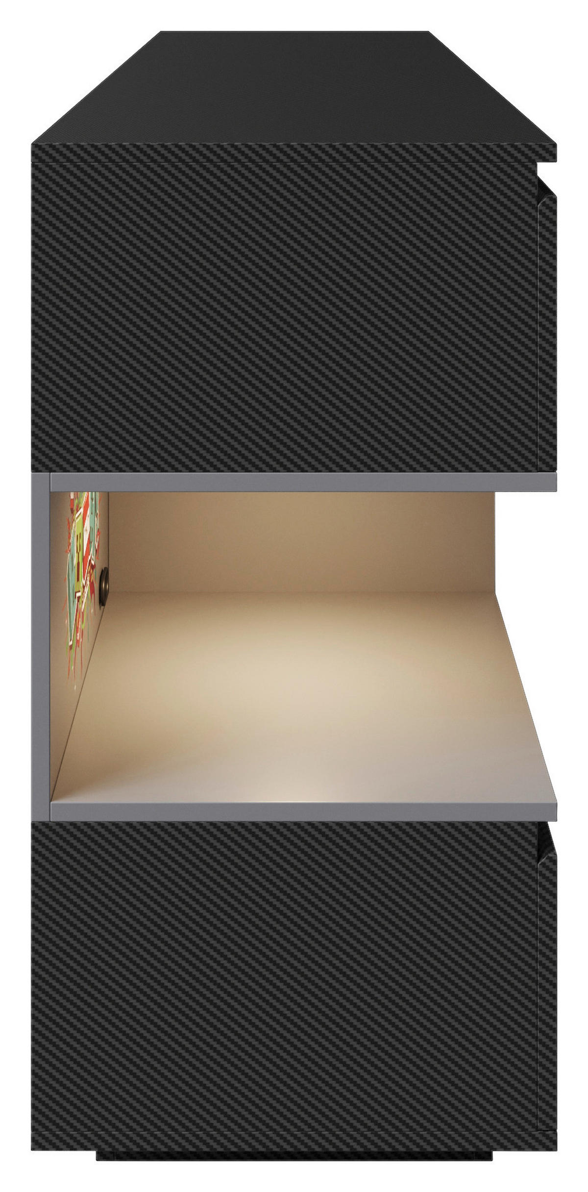 SIDEBOARD  in 160/80/40 cm  - Schwarz, MODERN, Holzwerkstoff (160/80/40cm) - Minecraft