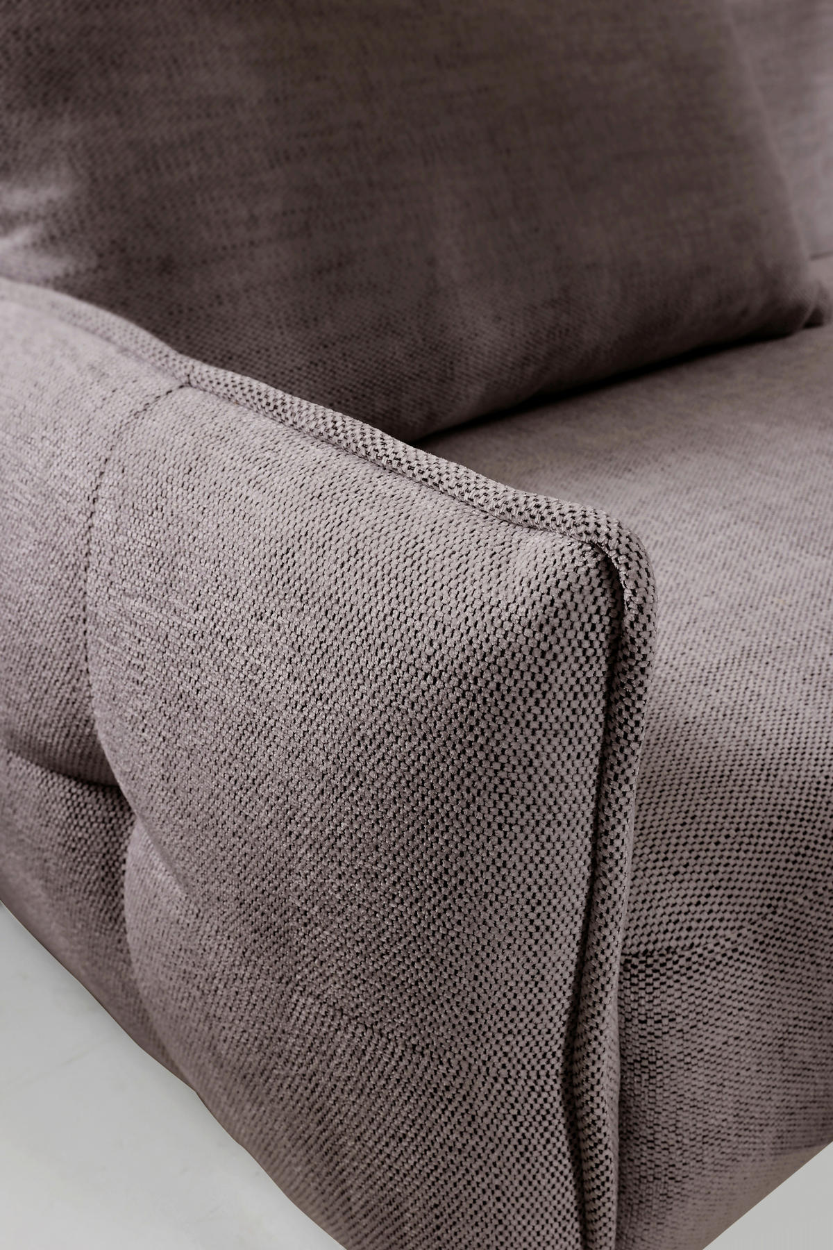 ECKSOFA in Struktur Taupe  - Taupe/Schwarz, Design, Holz/Textil (244/165cm) - MID.YOU