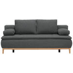 BOXSPRINGSOFA  in Webstoff Grau Skandinavisch  - Eichefarben/Beige, Design, Holz/Textil (202/78-93/100cm) - Venda