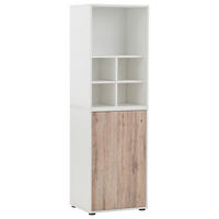 AKTENSCHRANK Weiß, Wildeiche  - Wildeiche/Weiß, MODERN, Holzwerkstoff (50,9/165,2/41cm) - MID.YOU