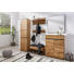 GARDEROBENSCHRANK - Eichefarben/Schwarz, Natur, Holz/Holzwerkstoff (60/200/38cm) - Linea Natura GARDEROBENSCHRANK - Eichefarben/Schwarz, Natur, Holz/Holzwerkstoff (60/200/38cm) - Linea Natura
