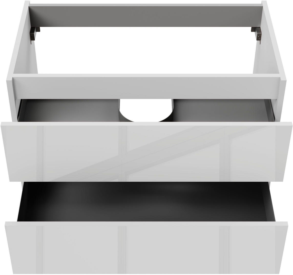WASCHTISCHKOMBI  - Schwarz/Weiß, MODERN, Keramik/Holzwerkstoff (100,5/53/46cm) - Voleo
