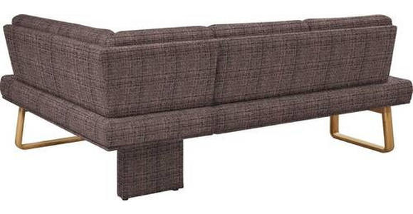 ECKBANK 265/174 cm in Eichefarben, Dunkelbraun - Eichefarben/Dunkelbraun, Design, Holz/Textil (265/174cm) - Dieter Knoll