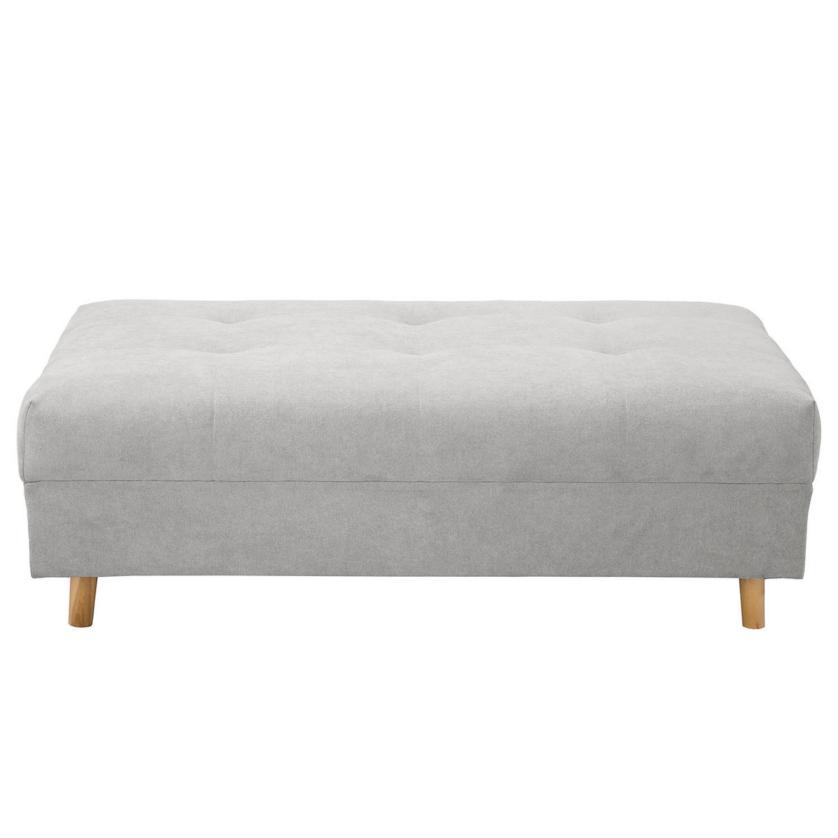 ECKSOFA inkl. Hocker Ariella Hellgrau Mikrofaser  - Hellgrau/Naturfarben, Design, Holz/Textil (161/231cm) - Livetastic