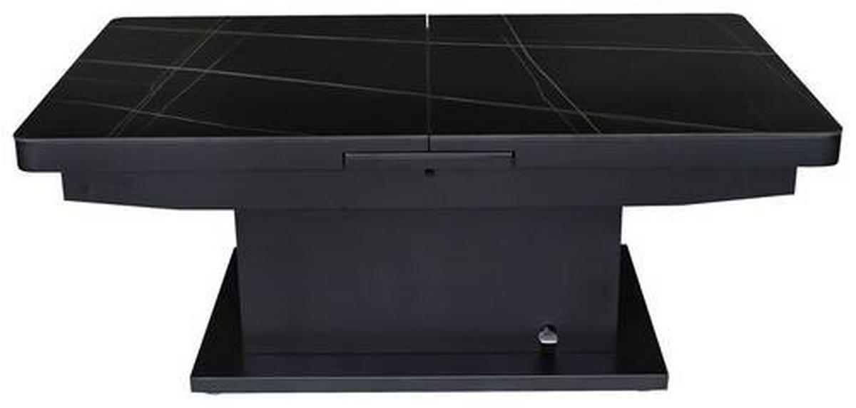 SOFFBORD i metall, keramik 125-150/49,5-79/70 cm  - svart, Design, metall/keramik (125-150/49,5-79/70cm) - Livetastic
