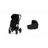 KINDERWAGEN Talos S BLK inkl. Fold-Carrycot  - Schwarz, Basics, Textil/Metall (93/60/115cm) - cybex GOLD