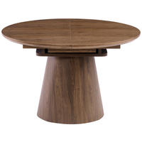 ESSTISCH 120-160/120/76 cm Echtholz, Nachbildung  Holz, Holzwerkstoff ausziehbar oval Walnussfarben  - Walnussfarben, MODERN, Holz/Holzwerkstoff (120-160/120/76cm) - P & B